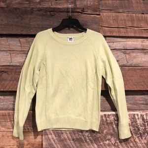 The North Face lime sweater size Large